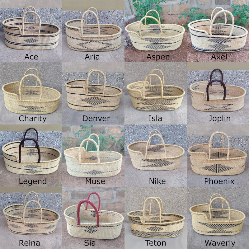 Geometric Bolga Moses Baskets